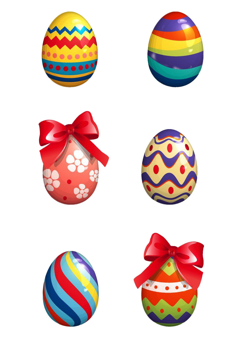 Colorful Easter Egg Background PNG