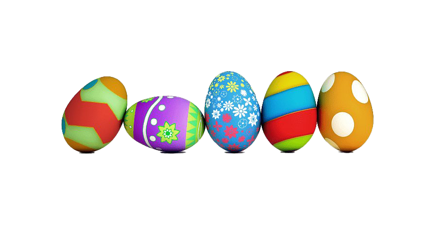 Foto PNG de huevo de Pascua colorido