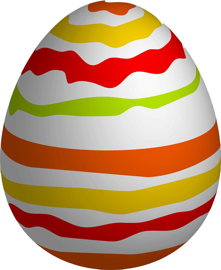 Imagen de PNG de huevo de Pascua colorido
