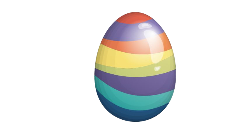 PNG transparente de huevo de Pascua colorido