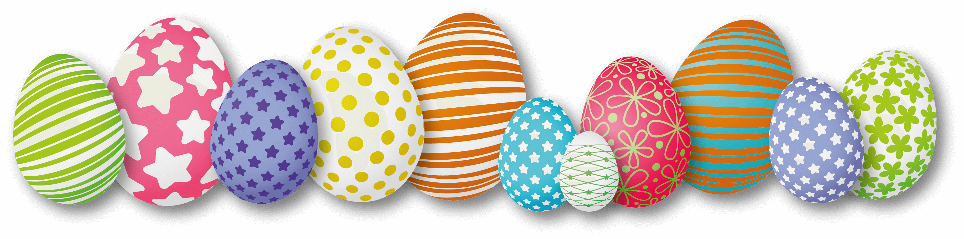 Coloridos huevos de Pascua PNG Clipart