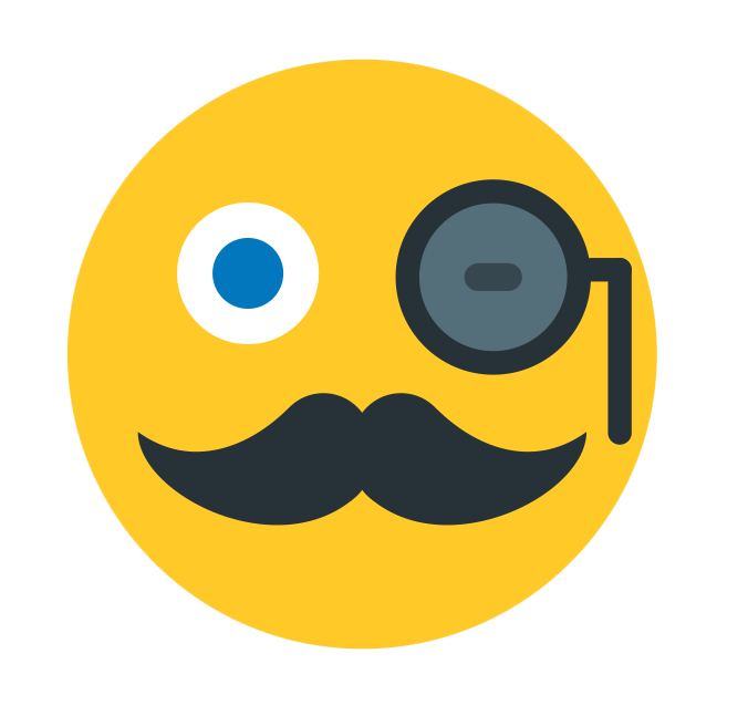 Cool WhatsApp Hipster Emoji PNG Background Image