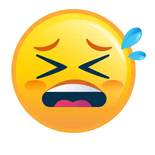 Cute Big Mouth Emoji PNG Transparent
