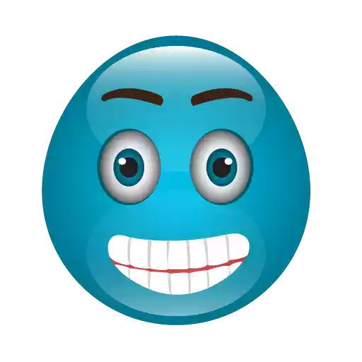 Cute azul emoji download imagem PNG