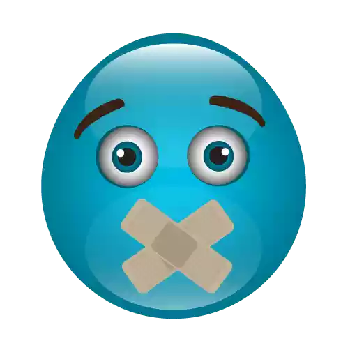 Cute Blue Emoji PNG Background Image
