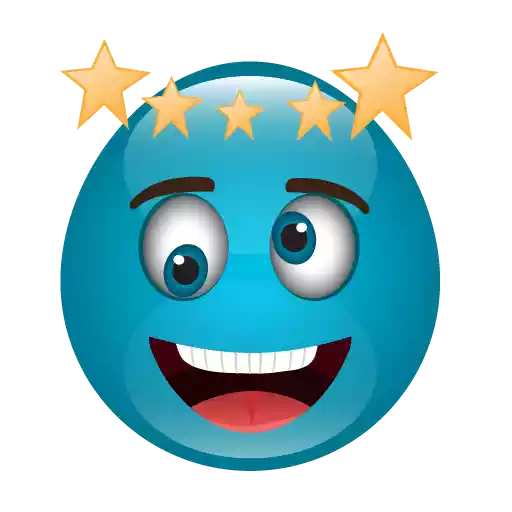 Cute azul emoji PNG hd