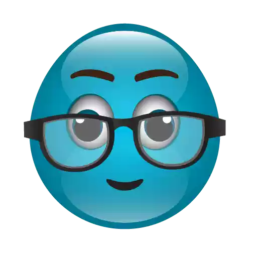 Cute Foto emoji PNG azul