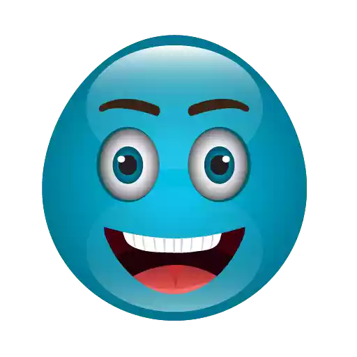 Carino Blue Emoji PNG Trasparente