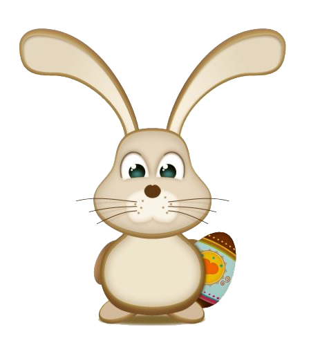 Cute Easter Bunny PNG Transparent Image