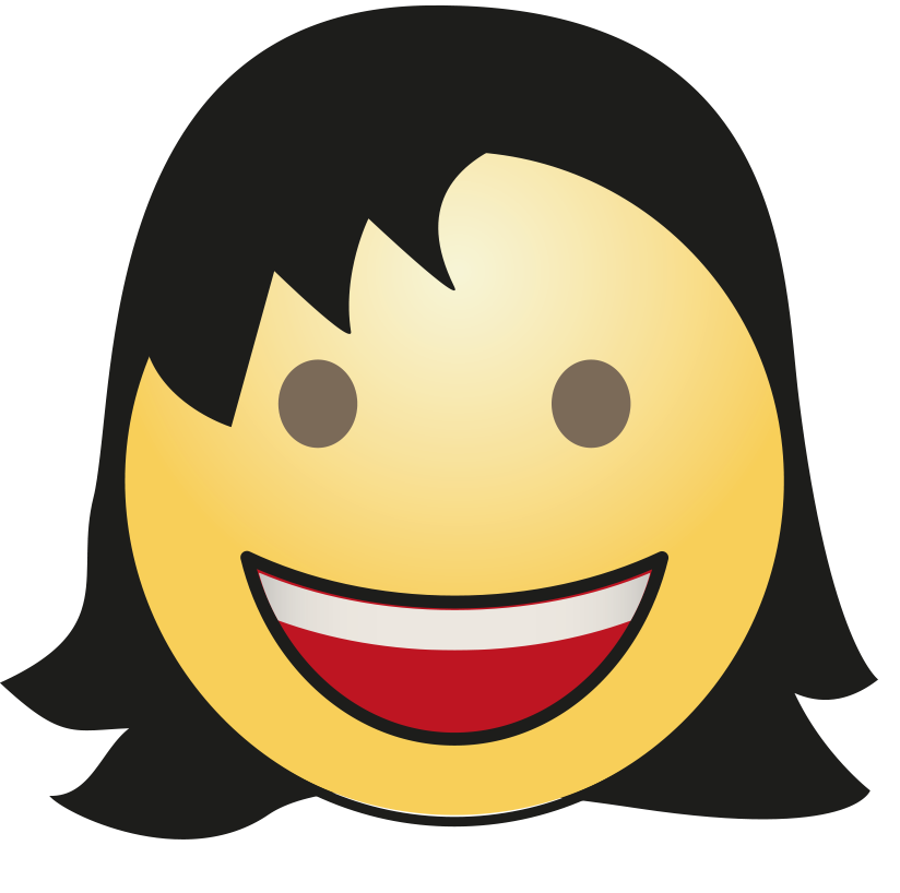 Cute Hair Girl Emoji PNG Transparent Image