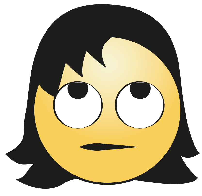 Menina de cabelo bonito emoji transparente PNG