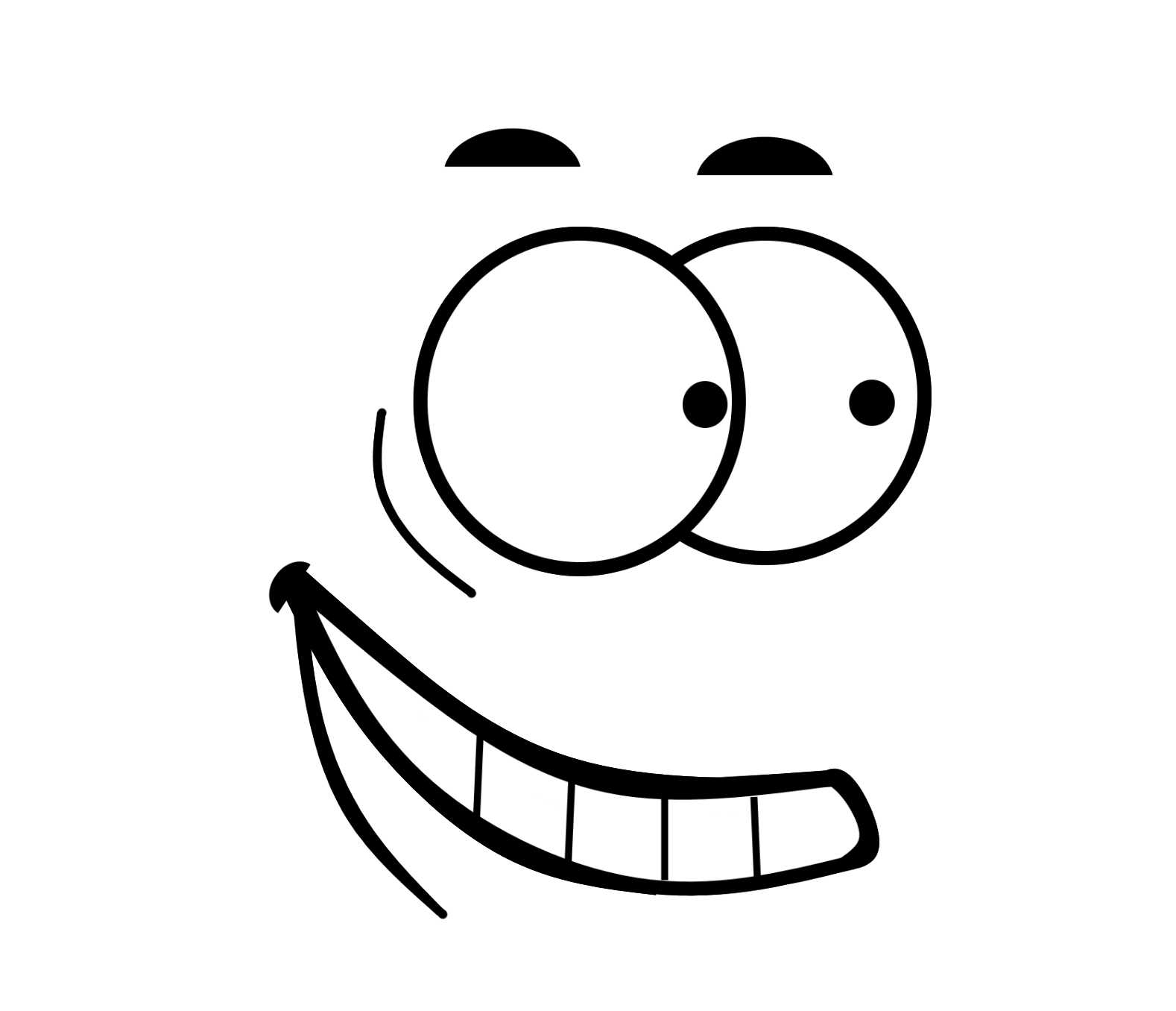 Niedliche Gliederung Face Art Emoji PNG-Datei