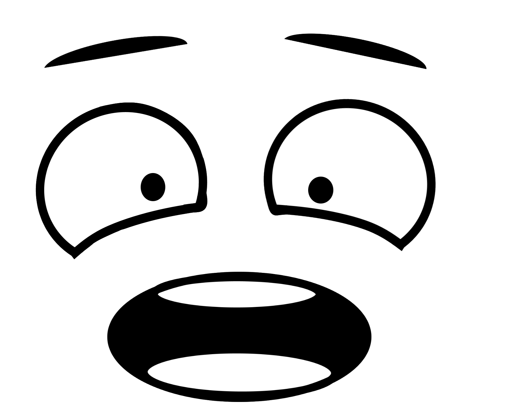 Niedliche Umriss Gesicht Kunst Emoji PNG HD