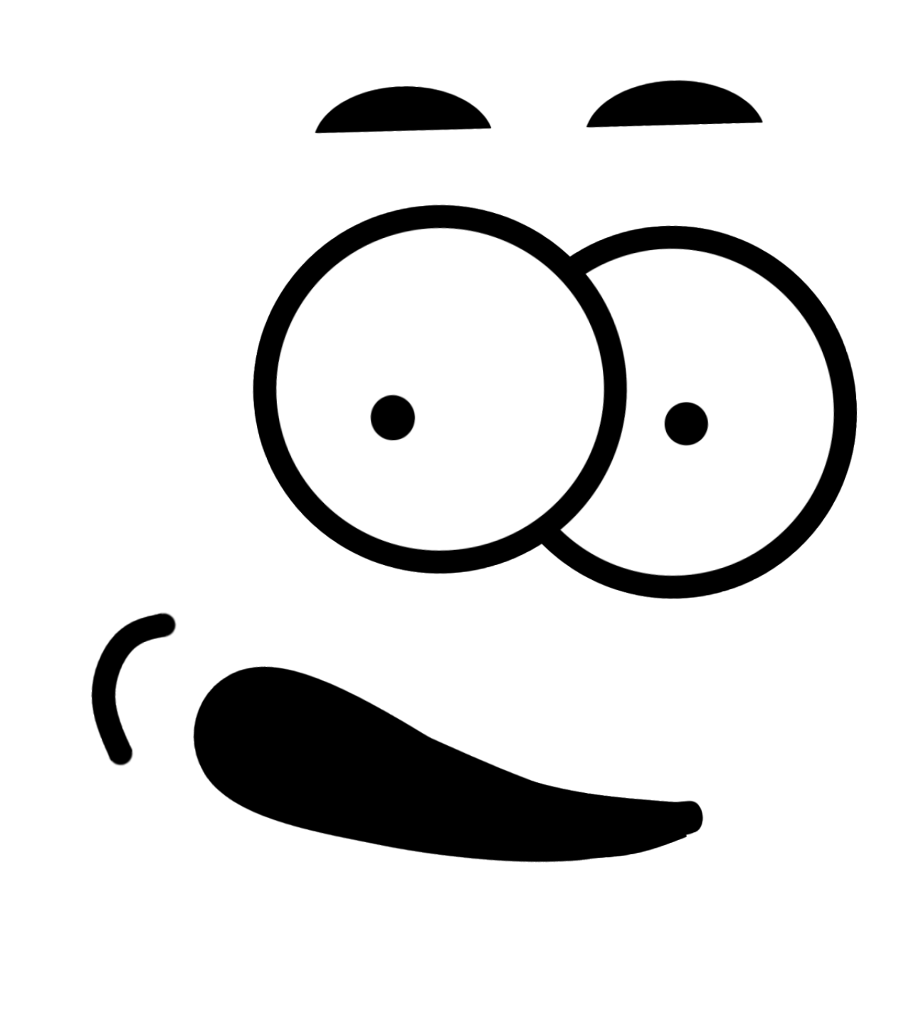 Fofo esboço rosto arte emoji transparente PNG