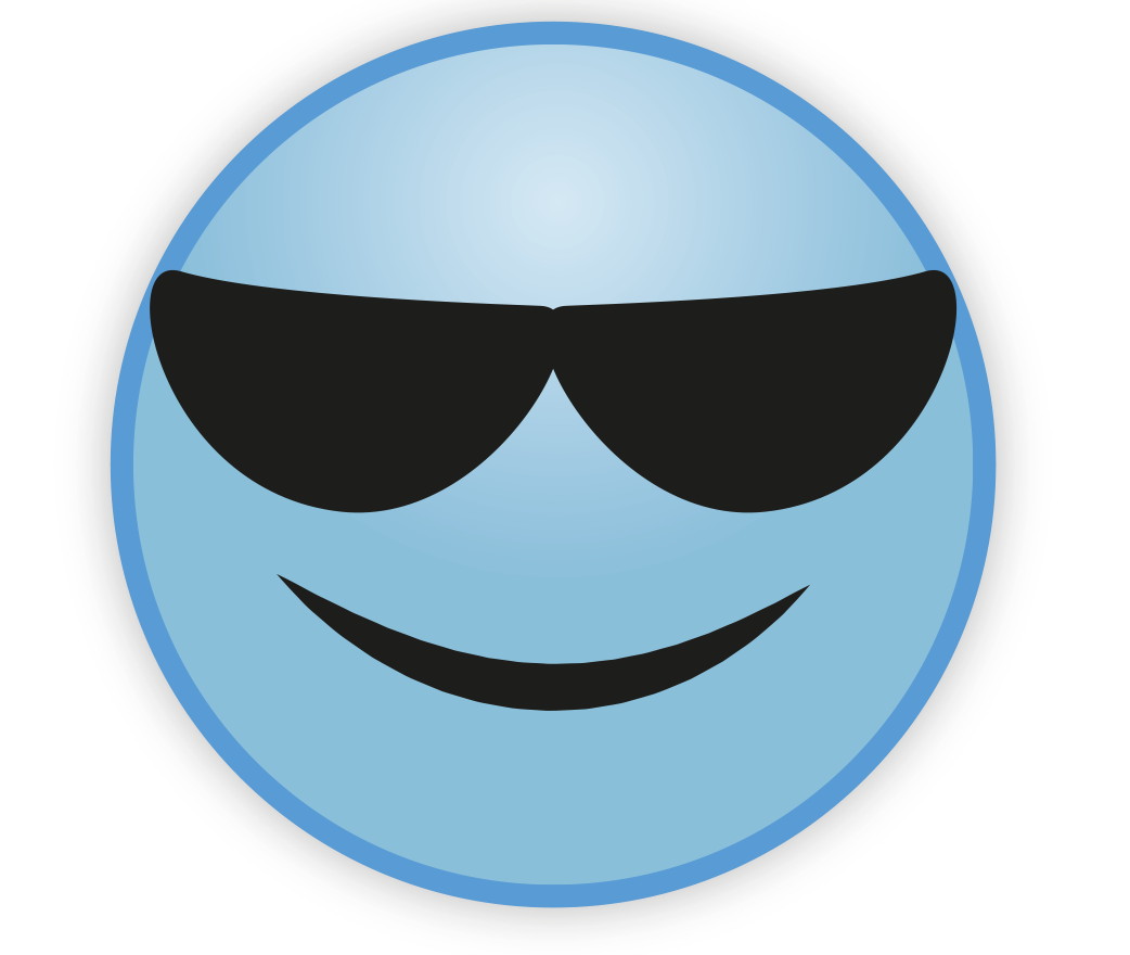 Cute Sky Blue Emoji PNG Free Download | PNG Mart