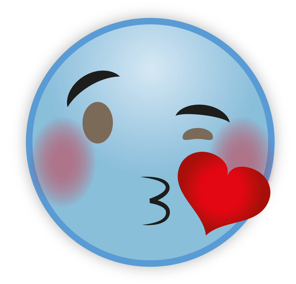 Cute sky blue emoji PNG hd