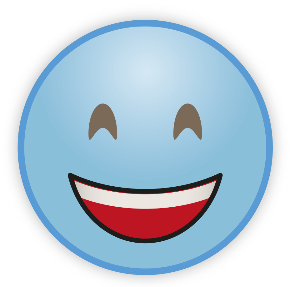 Cute sky blue emoji PNG Image