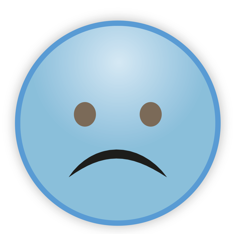 Cute Sky Blue Emoji PNG Transparent Image