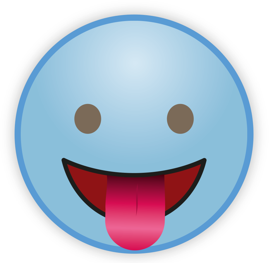Cute Sky Blue Emoji Transparent PNG