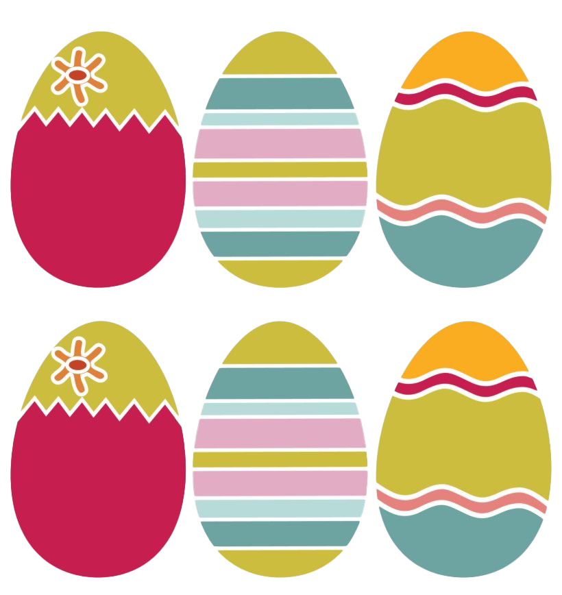 Imagen de PNG de huevo de Pascua colorido decorativo