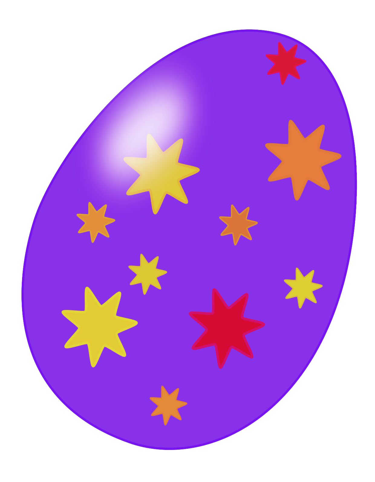 Decorative Purple Easter Egg PNG Picture