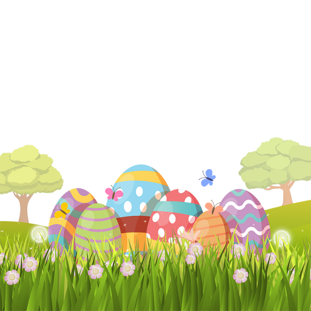 Easter Egg Grass PNG Picture