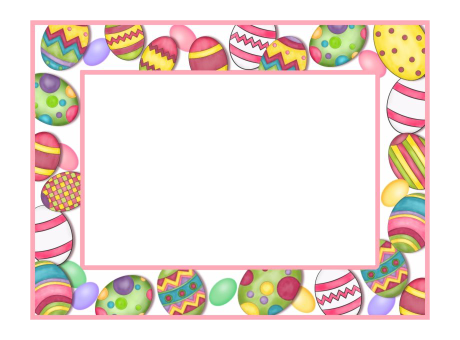 Easter Eggs Border PNG Clipart