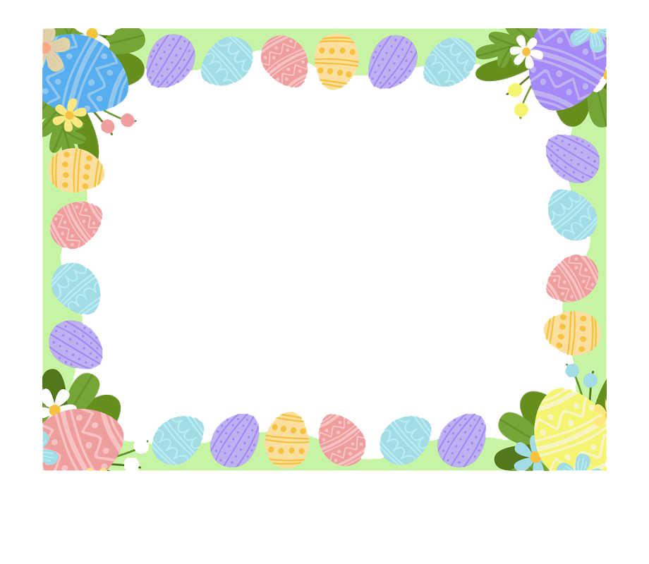 Easter eggs border PNG Transparent Image