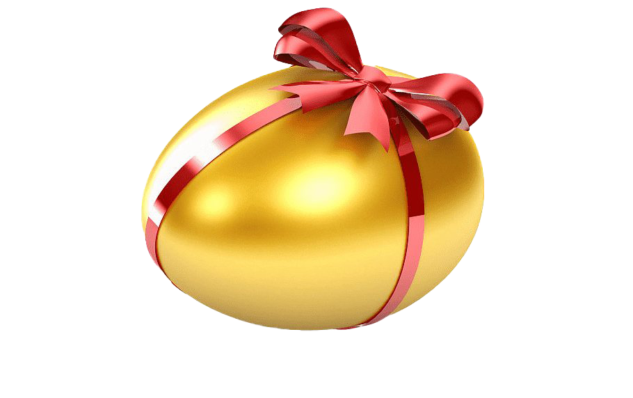 Золотое Пасхальное яйцо PNG Clipart