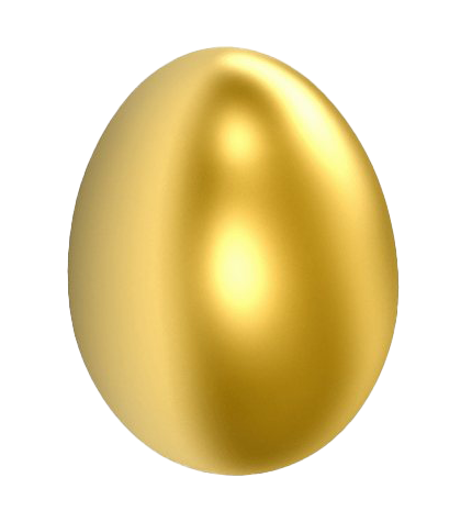 Archivo PNG de huevo de Pascua de oro
