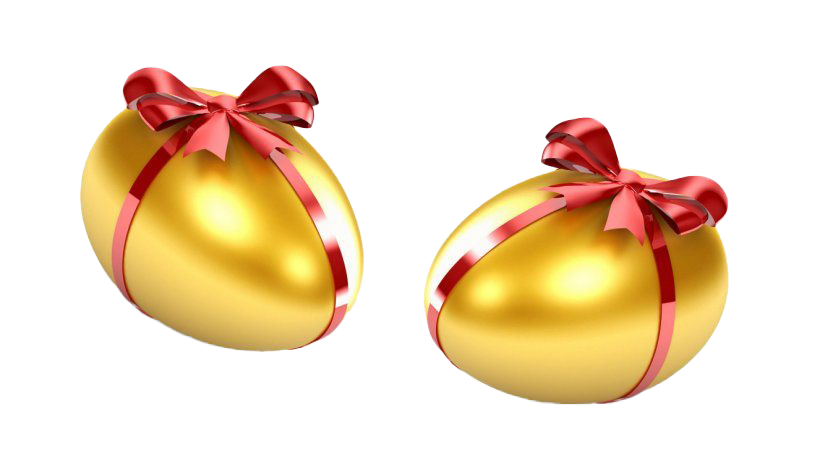 Золотое Пасхальное яйцо PNG Image