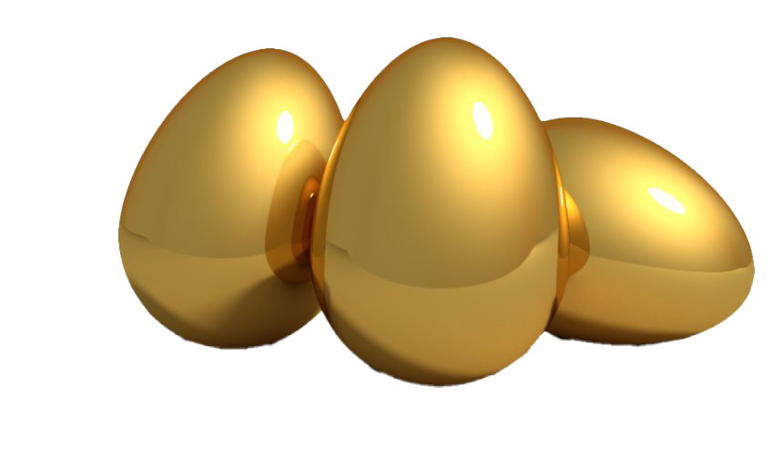 Золотое Пасхальное яйцо PNG Фотографии