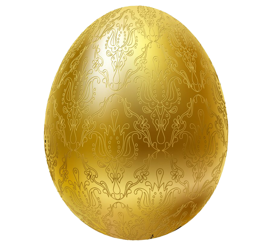 Gold Pasen Egg PNG Pic