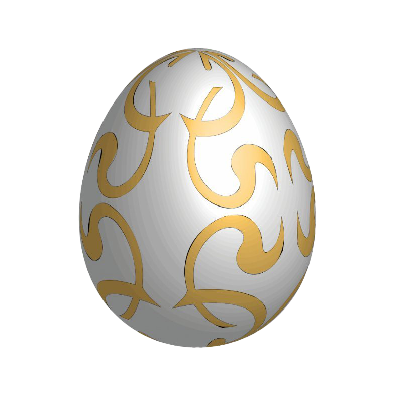 Imagen PNG de huevo de Pascua de oro