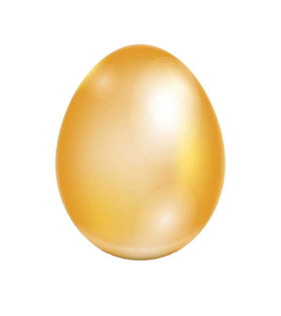 Fondo transparente de huevo de Pascua de oro