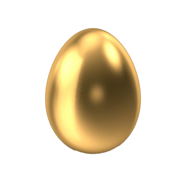 Золотое Пасхальное яйцо PNG скачать бесплатно