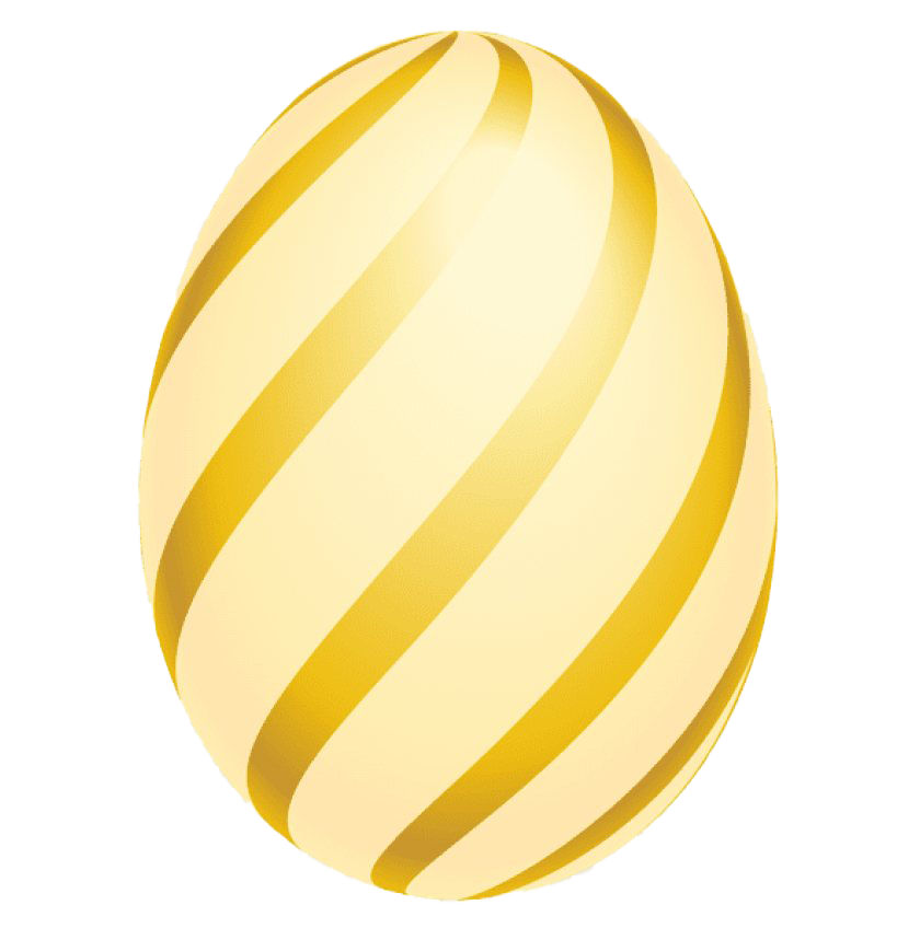 Golden Easter Egg Transparent PNG