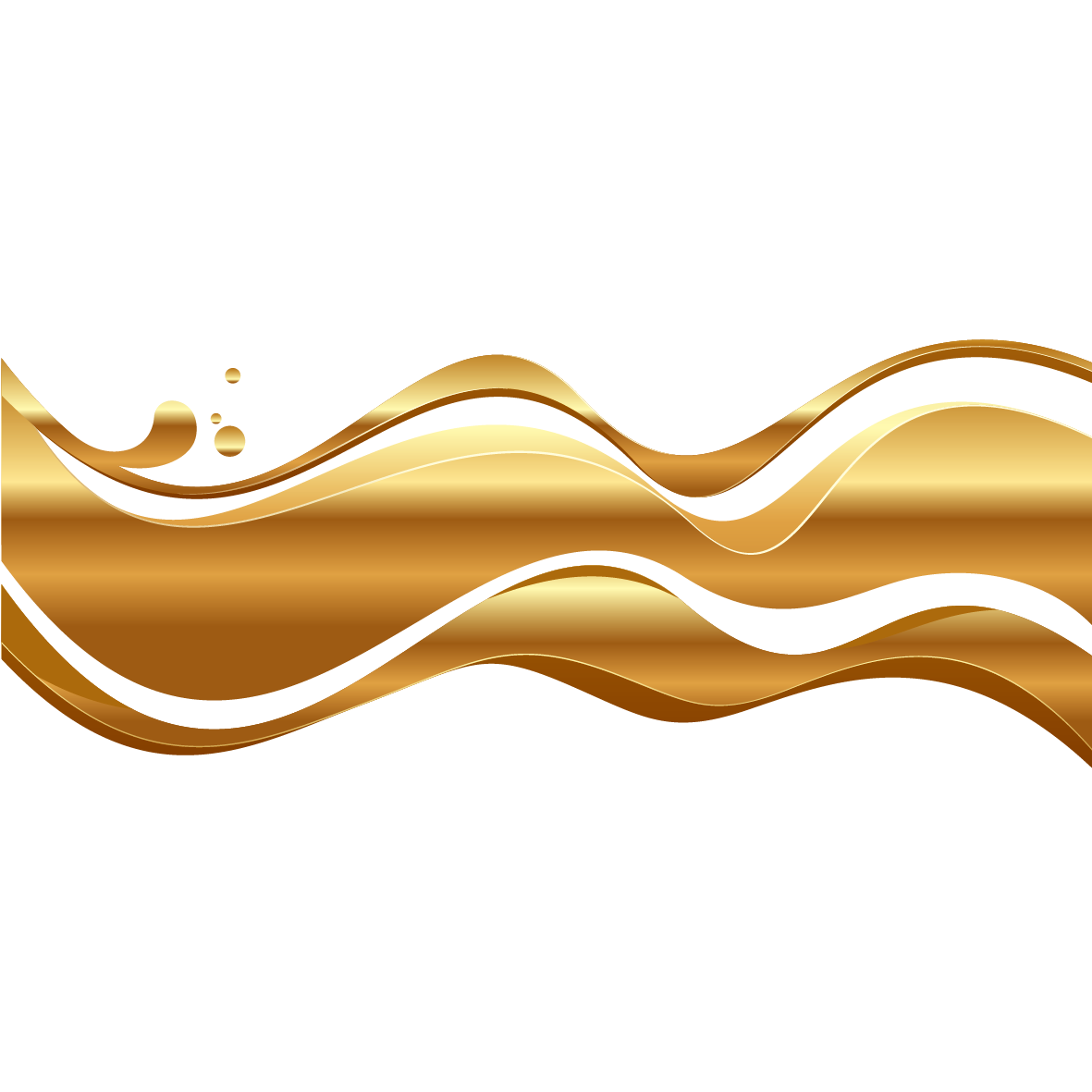 Golden Wave PNG Transparent Image