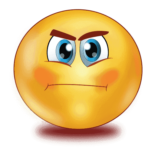 Gradient Angry Emoji PNG HD