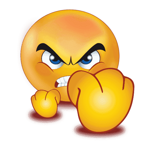 Gradient Angry Emoji PNG Image
