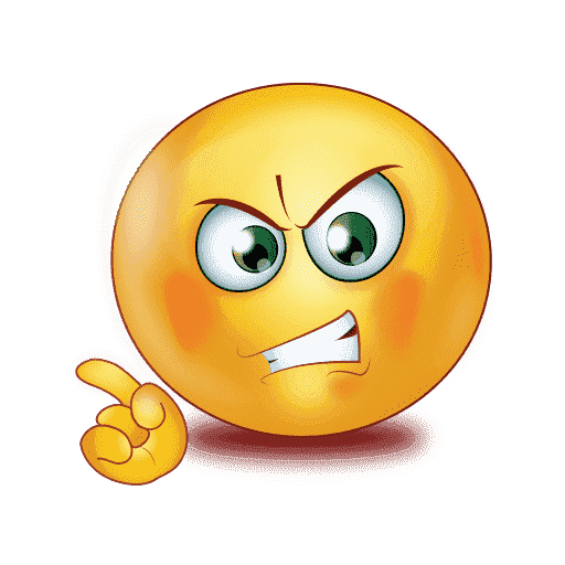 Gradient Angry Emoji PNG Picture