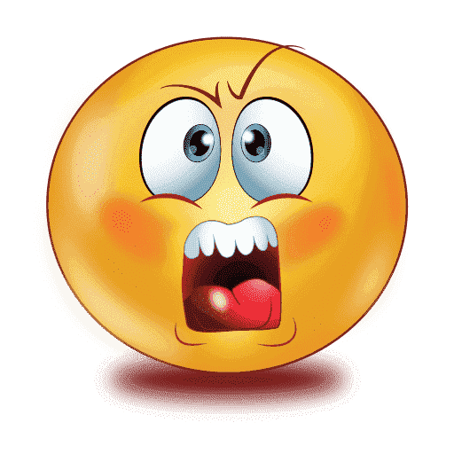 Gradient Angry Emoji PNG Transparent Picture