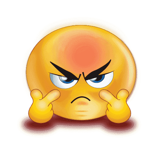 Priorità bassa Trasparente degli emoji arrabbiata di sfumatura