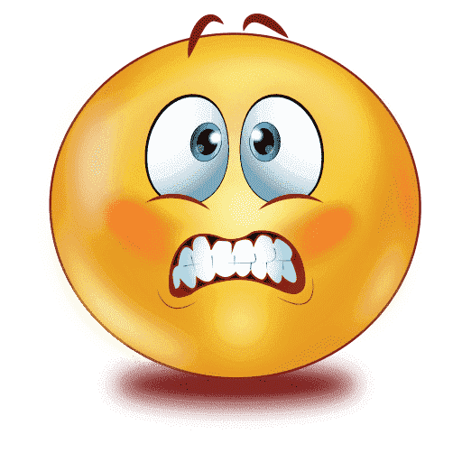Gradient Scared Emoji PNG Clipart