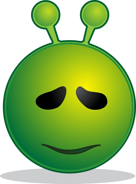 Green Crazy Alien PNG Transparent Image