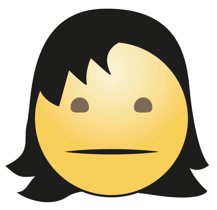 Arquivo de PNG do emoji de menina de cabelo