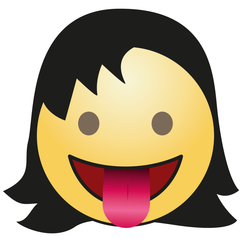 Garota cabeludo emoji PNG pic