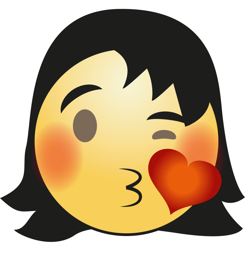 Menina de cabelo emoji PNG imagem