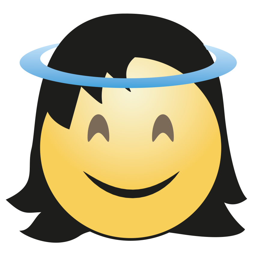 Menina de cabelo emoji PNG transparente