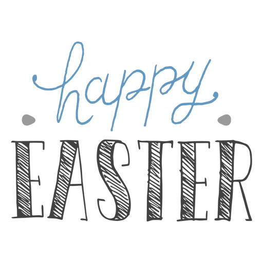 Logo felice di Pasqua Clipart PNG
